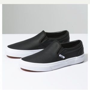 Perf Leather Slip-On Vans